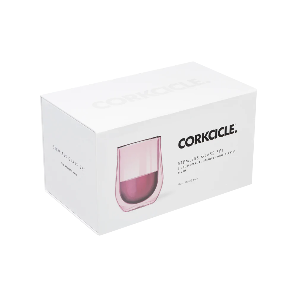 Corkcicle Prism Stemless Wine Glasses, Set of 2